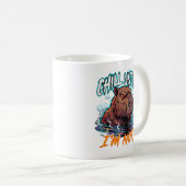 Sarcastic Capybara Chill Until I’m Not Funny Kaffeetasse (VorderseiteRechts)