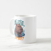 Sarcastic Capybara Chill Until I’m Not Funny Kaffeetasse (Vorderseite Links)