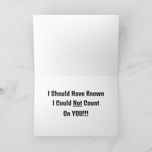 Sarcastic Card Dankeskarte (Innenseite)