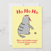 Sarcastic Cartoon Cat Sick Weihnachten Non-Foto (Vorderseite)