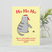 Sarcastic Cartoon Cat Sick Weihnachten Non-Foto (Stehend Vorderseite)