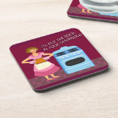 Sarcastic Casserole Hausfrau Getränkeuntersetzer (Linke Seite)