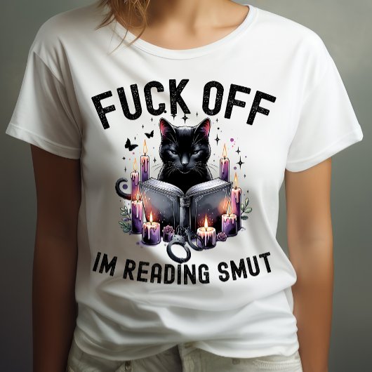 Sarcastic Cat Book Lover Reading Bookworm T-Shirt