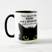 Sarcastic Cat Drama & Headache Office School Tasse (Links)