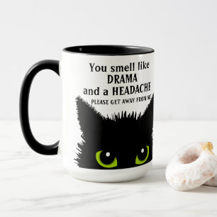 Sarcastic Cat Drama & Headache Office School Tasse