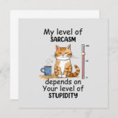 Sarcastic Cat - Funny Orange Art (Vorne/Hinten)