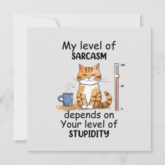 Sarcastic Cat - Funny Orange Art (Vorderseite)
