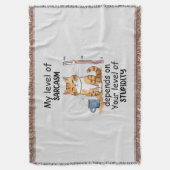 Sarcastic Cat - Funny Orange Art Decke (Vorderseite Vertikal)