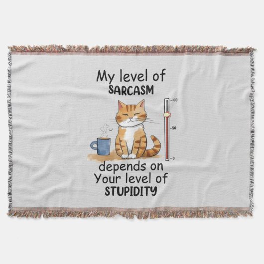 Sarcastic Cat - Funny Orange Art Decke (Vorderseite)