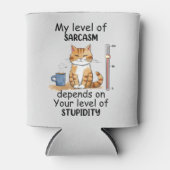 Sarcastic Cat - Funny Orange Art Dosenkühler (Vorderseite)