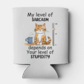 Sarcastic Cat - Funny Orange Art Dosenkühler (Rückseite)