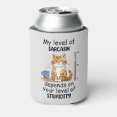 Sarcastic Cat - Funny Orange Art Dosenkühler (Kanne Rückseite)