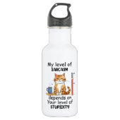Sarcastic Cat - Funny Orange Art Edelstahlflasche (Vorderseite)