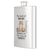 Sarcastic Cat - Funny Orange Art Flachmann (Links)