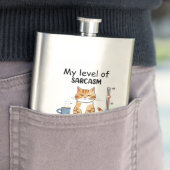 Sarcastic Cat - Funny Orange Art Flachmann (Beispiel)