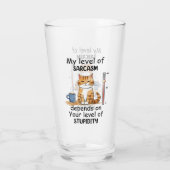 Sarcastic Cat - Funny Orange Art Glas (Rückseite)