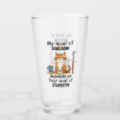 Sarcastic Cat - Funny Orange Art Glas (Vorderseite)