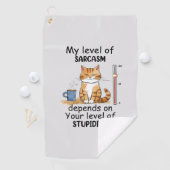 Sarcastic Cat - Funny Orange Art Golfhandtuch (Insitu)