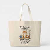 Sarcastic Cat - Funny Orange Art Jumbo Stoffbeutel (Rückseite)
