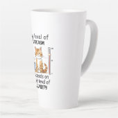 Sarcastic Cat - Funny Orange Art Milchtasse (Rechte Ecke)