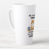 Sarcastic Cat - Funny Orange Art Milchtasse (Linke Ecke)