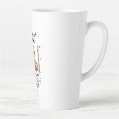 Sarcastic Cat - Funny Orange Art Milchtasse (Rechts)