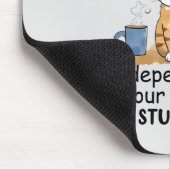 Sarcastic Cat - Funny Orange Art Mousepad (Ecke)