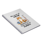 Sarcastic Cat - Funny Orange Art Notizblock (Rechte Seite)