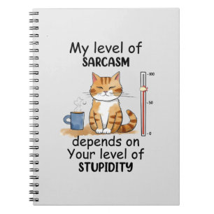 Sarcastic Cat - Funny Orange Art Notizblock