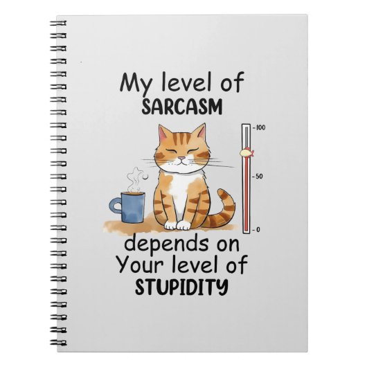 Sarcastic Cat - Funny Orange Art Notizblock (Vorderseite)