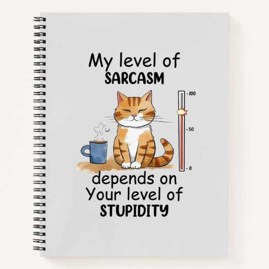 Sarcastic Cat - Funny Orange Art Notizblock (Vorderseite)