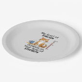 Sarcastic Cat - Funny Orange Art Pappteller (Schrägansicht)