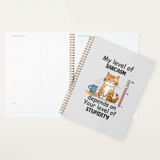 Sarcastic Cat - Funny Orange Art Planer (Anzeige)