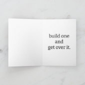 Sarcastic Cat "Get Over it" Grußkarte Dankeskarte (Innenseite)