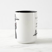 Sarcastic Cat "Komm über dich selbst" beleidigend Tasse (Zentrum)