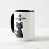 Sarcastic Cat "Komm über dich selbst" beleidigend  Tasse (Vorderseite Links)