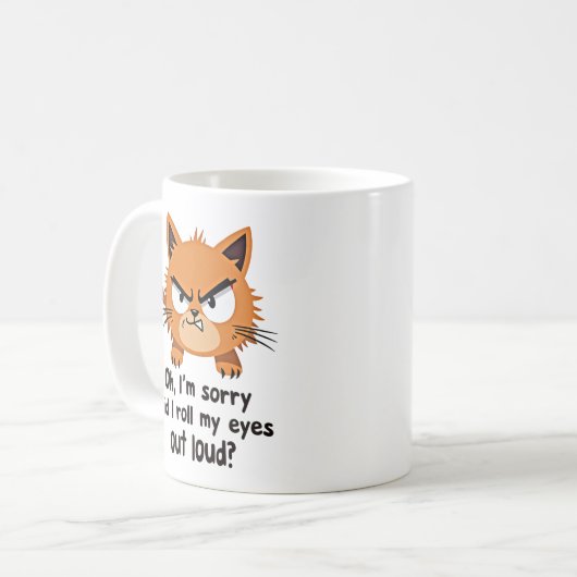 Sarcastic Cat Lover Geschenk Antisocial Kitty Kaffeetasse (Vorderseite Links)