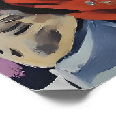 Sarcastic Cat Lover Wall Art Allergic to Idiots Poster (Ecke)