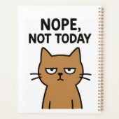 Sarcastic Cat - Nope. Heute nicht. Antisoziales Ti Planer (Rückseite)