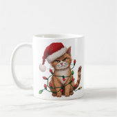 Sarcastic Cat — “Silent Night? Not a Chance Kaffeetasse (Links)