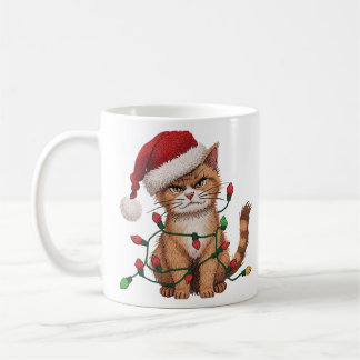 Sarcastic Cat — “Silent Night? Not a Chance Kaffeetasse