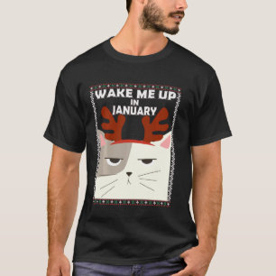 Sarcastic Cat Weihnachten Ugi Weihnachten Sweater  T-Shirt