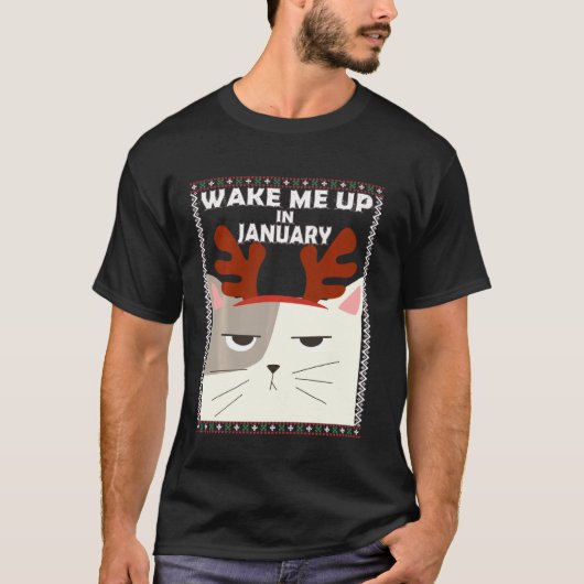 Sarcastic Cat Weihnachten Ugi Weihnachten Sweater  T-Shirt (Vorderseite)