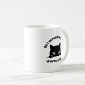 Sarcastic Cat. Wütende Katze. Katze zu urteilen. F Kaffeetasse (VorderseiteRechts)
