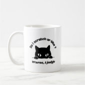 Sarcastic Cat. Wütende Katze. Katze zu urteilen. F Kaffeetasse (Links)