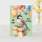 Sarcastic Chickadee Geburtstags-Spaß-Geschenk Karte (Gelbe Blume)