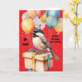 Sarcastic Chickadee Geburtstags-Spaß-Geschenk Karte (Gelbe Blume)