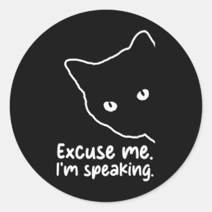 Sarcastic Childless Cat Lady Entschuldigung Ich bi Runder Aufkleber