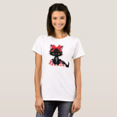 Sarcastic Christmas Black Cat FunnyHumore Holida T-Shirt (Vorne ganz)