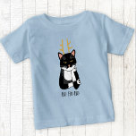 Sarcastic Christmas Cat Baby T-shirt<br><div class="desc">Eine sarkastische,  verärgerte und unbegeisterte schwarz-weiße Tuxedokatze mit Weihnachtsliedern. Ho ho,  und all das. Ändern oder entfernen Sie den zu anpassenden Text.</div>